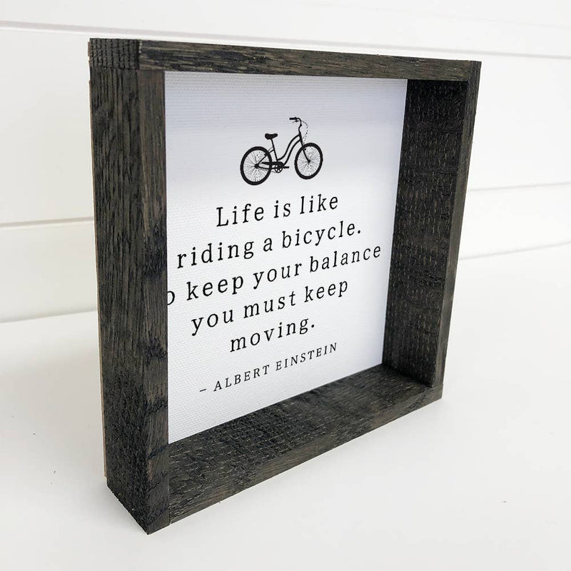 Bicycle Einstein Quote - Simple Quote Art - Simple Word Art