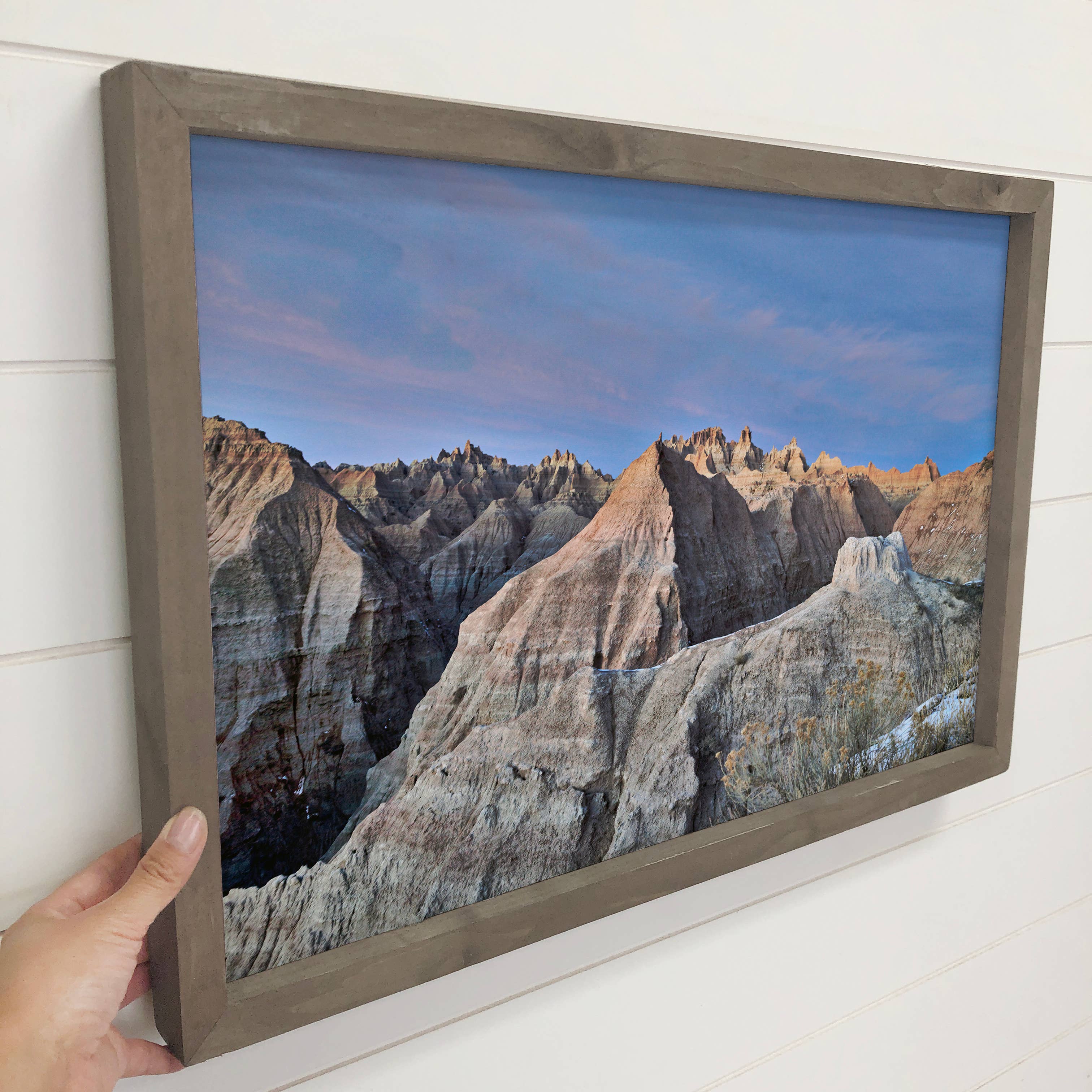 Badlands Peaks Landscape - Nature Canvas Art- Framed Artwork