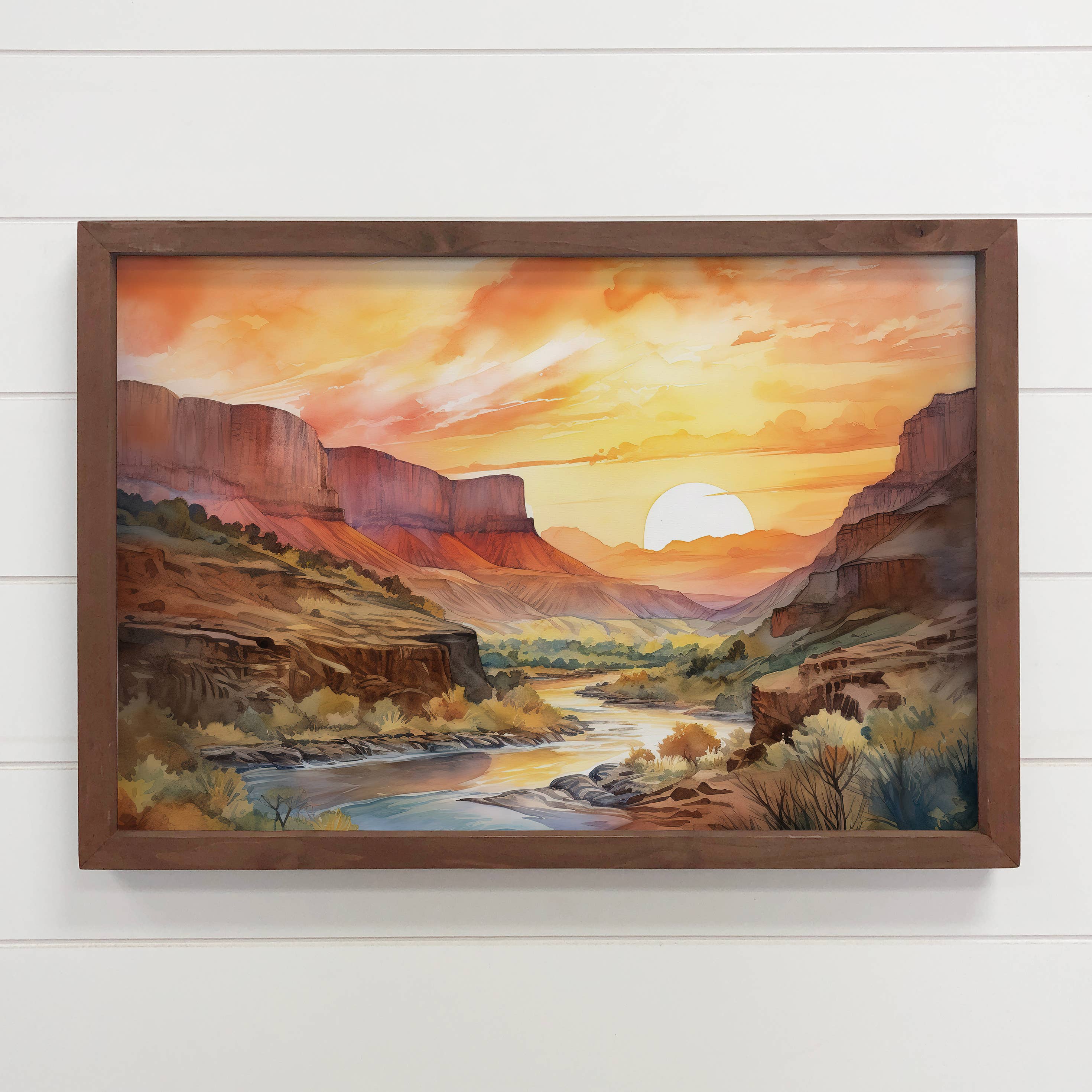 Zion Painting - Nature Canvas Wall Art - Wood Framed Decor