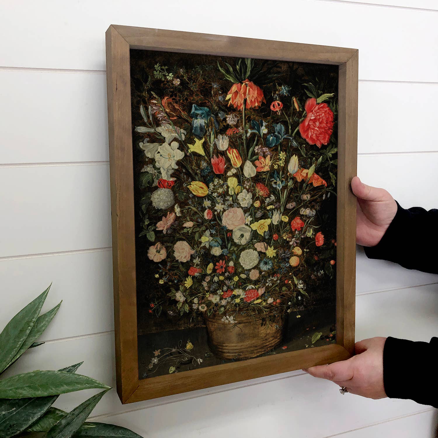 Full Bouquet of Flowers - Flower Canvas Art - Wood Framed