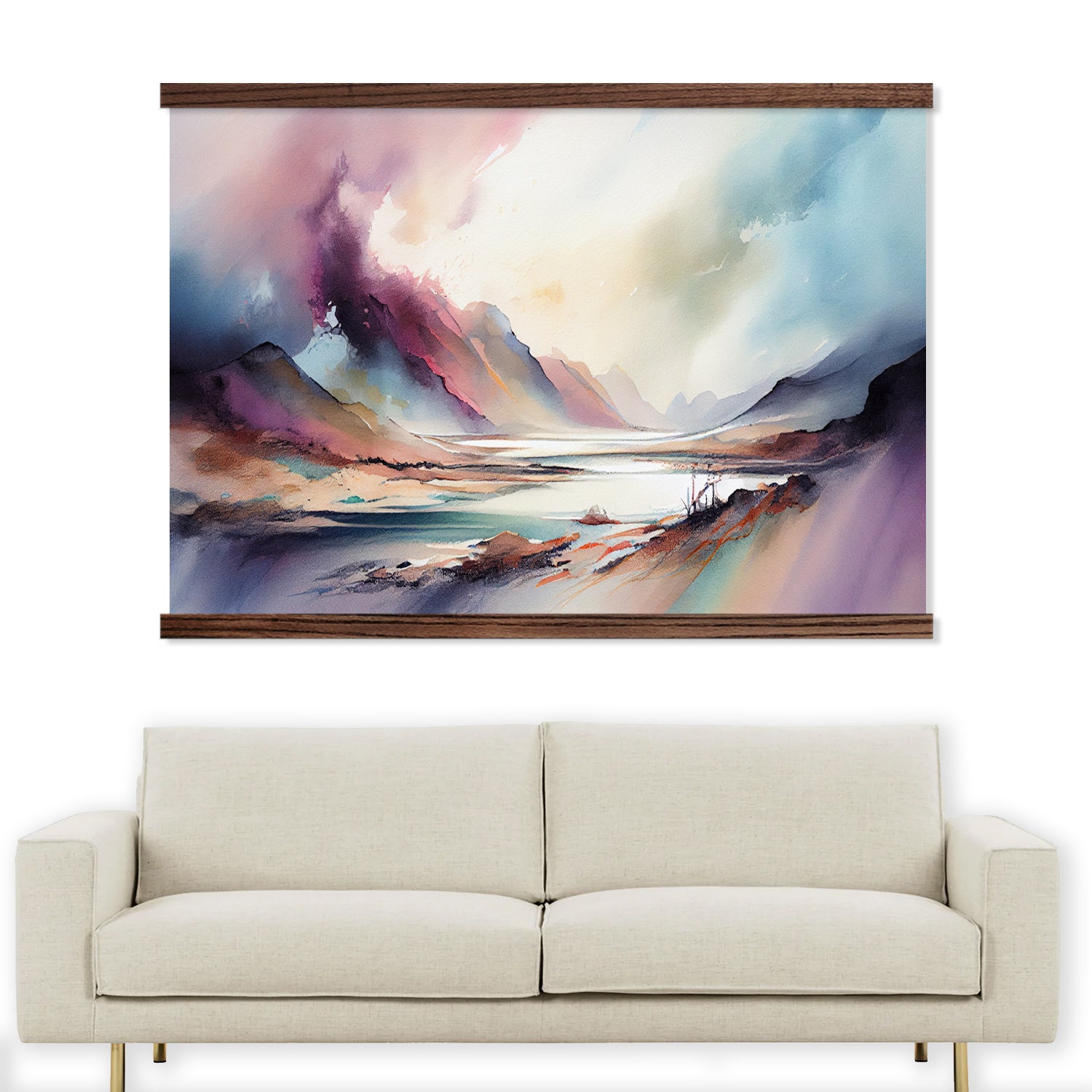 Abstract Mystic Vista - Wood Framed Nature Canvas Artwork