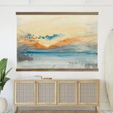 Abstract Water Sunset - Beach House Canvas Art - Framed Art