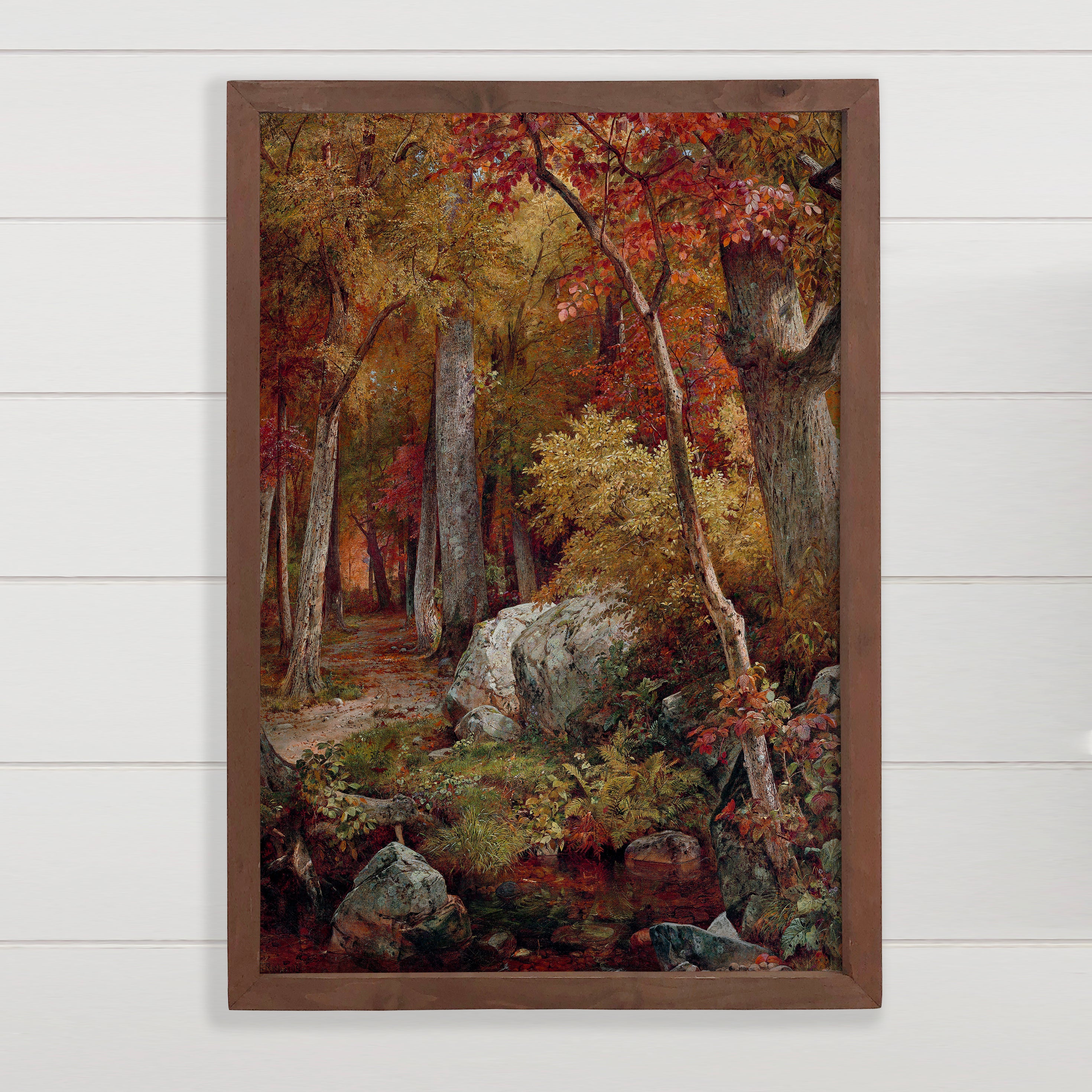 American October - Autumn Canvas Art - Framed Nature Artwork