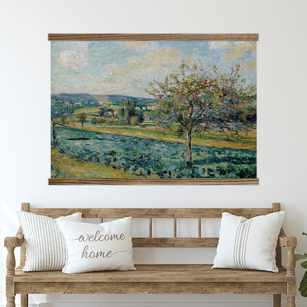 Apple Tree Landscape - Landscape Canvas Art - Wood Framed