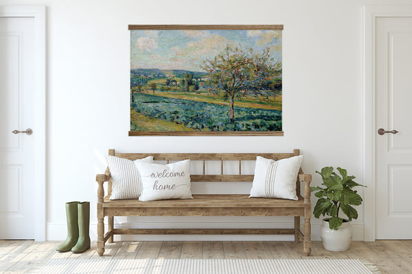 Apple Tree Landscape - Landscape Canvas Art - Wood Framed