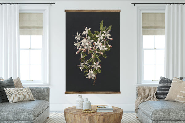 Azaleas on Black - Floral Canvas Art - Wood Framed Wall Art