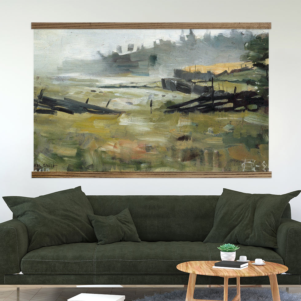 Abstract Landscape Extra Large Canvas - Green Wall Decor