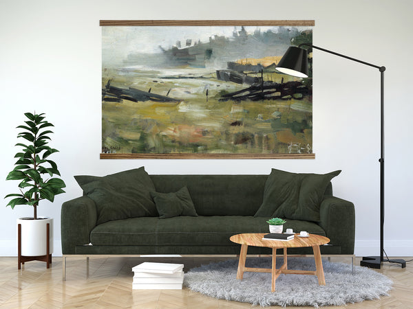 Abstract Landscape Extra Large Canvas - Green Wall Decor