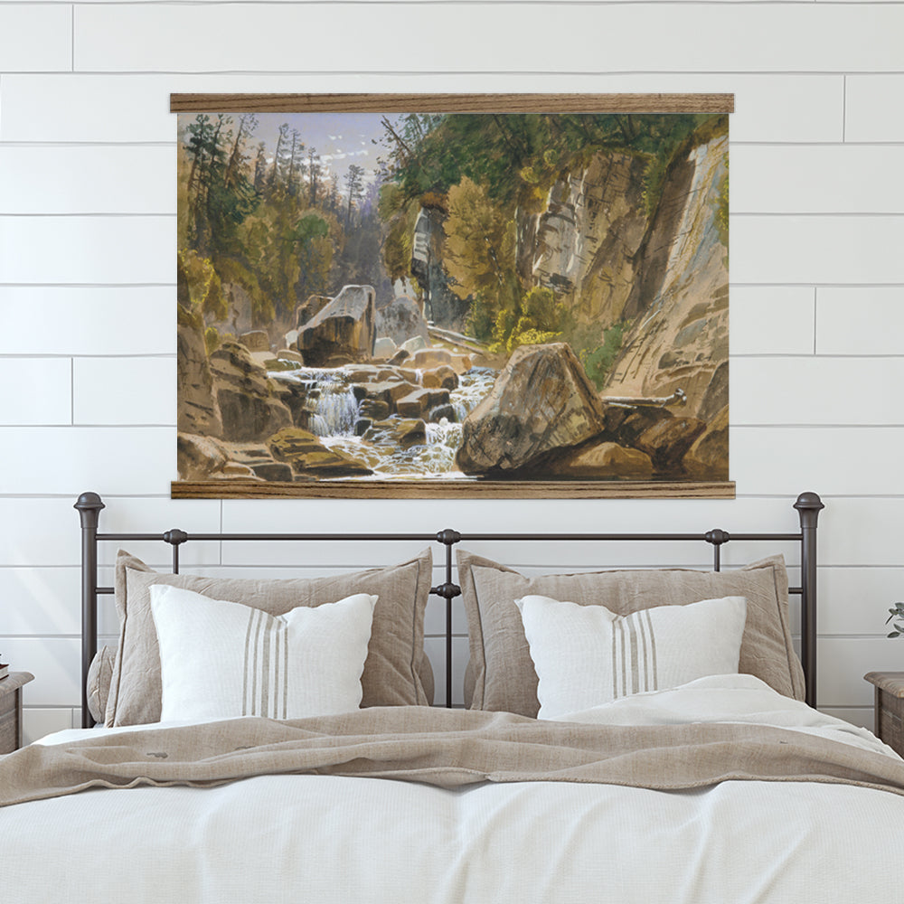 Landscape Artwork - Adirondacks Ausable River Large Canvas Wall Art