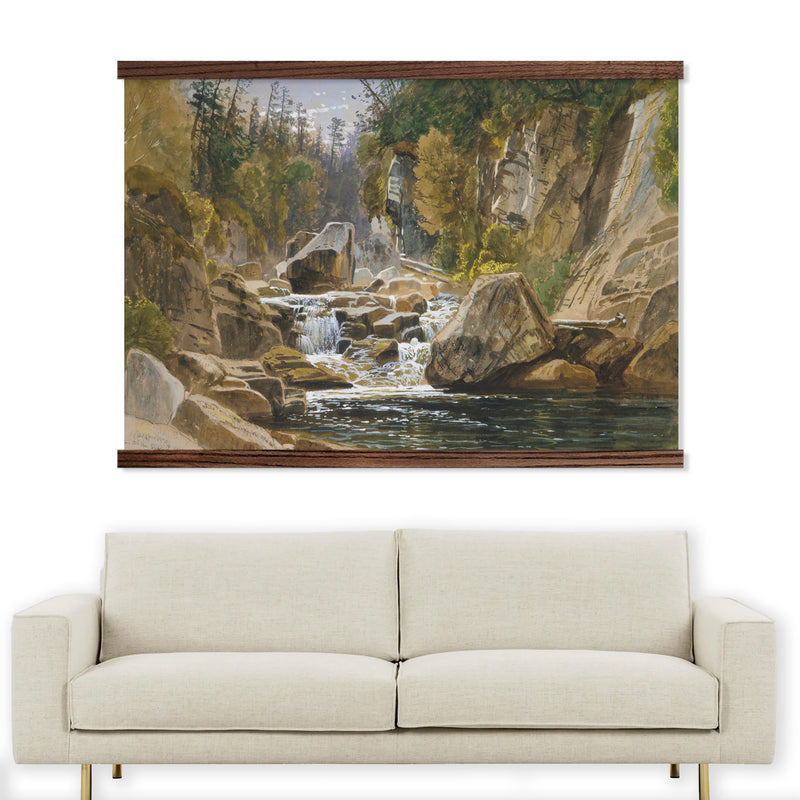 Landscape Artwork - Adirondacks Ausable River Large Canvas Wall Art