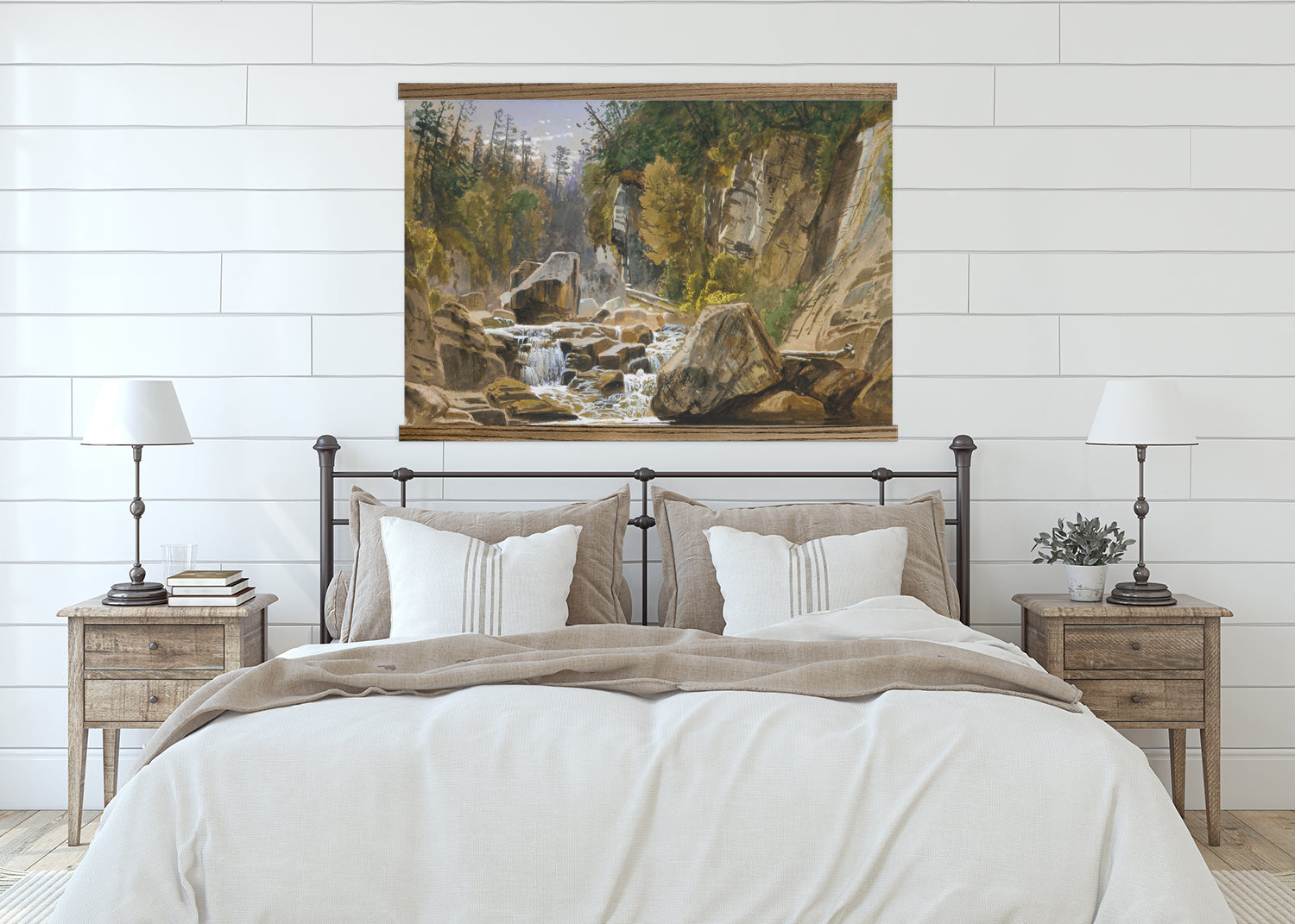 Landscape Artwork - Adirondacks Ausable River Large Canvas Wall Art