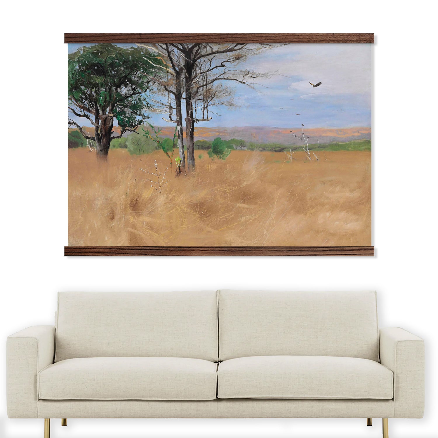 African Savannah - Savannah Landscape Canvas Art - Framed