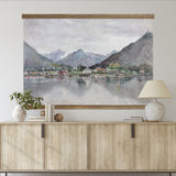 Alaska Village - Alaska Nature Canvas Art - Framed