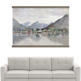 Alaska Village - Alaska Nature Canvas Art - Framed