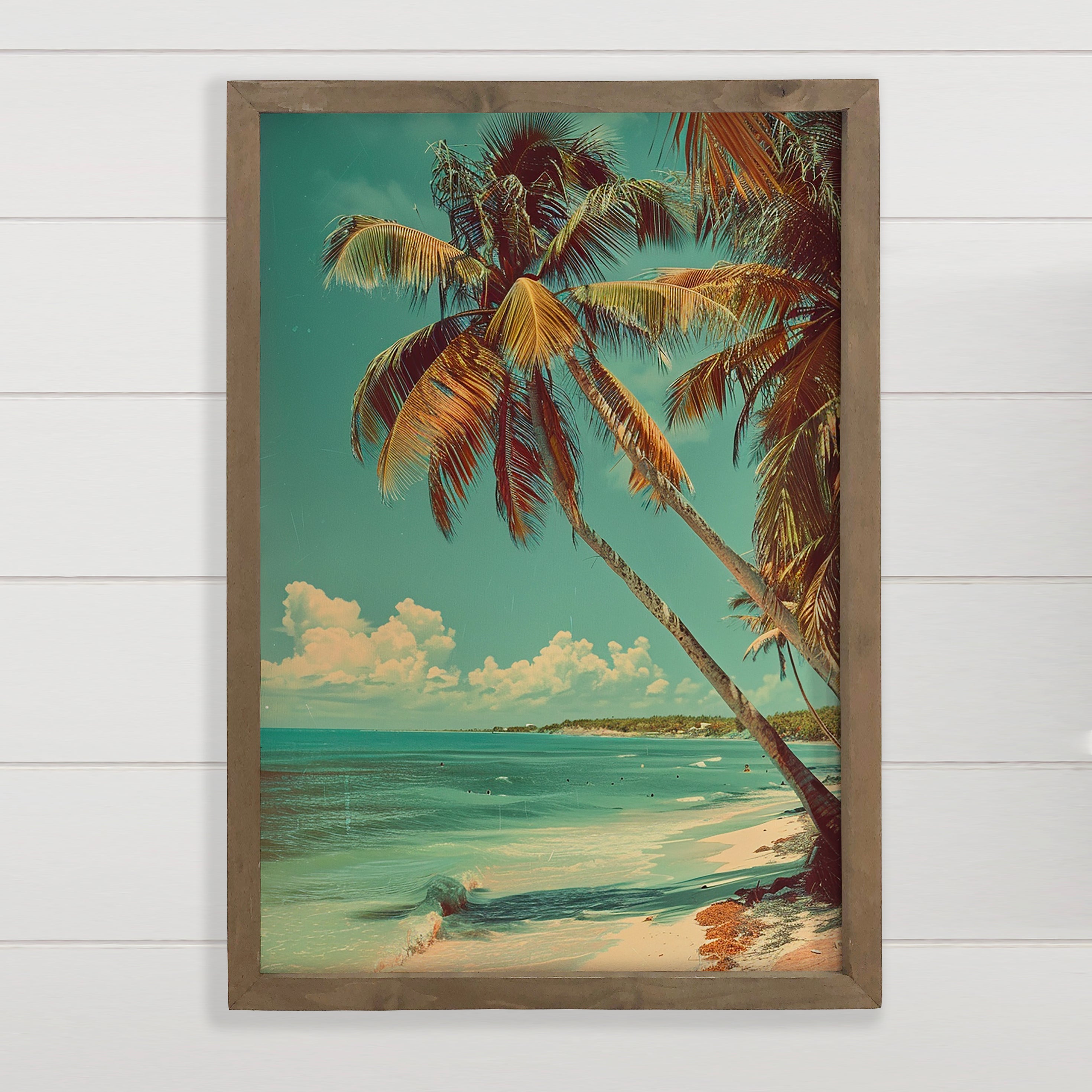 Beach Nostalgia - Beach Canvas Art - Wood Framed Nature Art