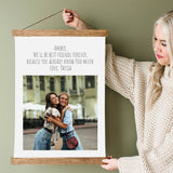 Best Friends Quote - Photo Gift Hanging Canvas