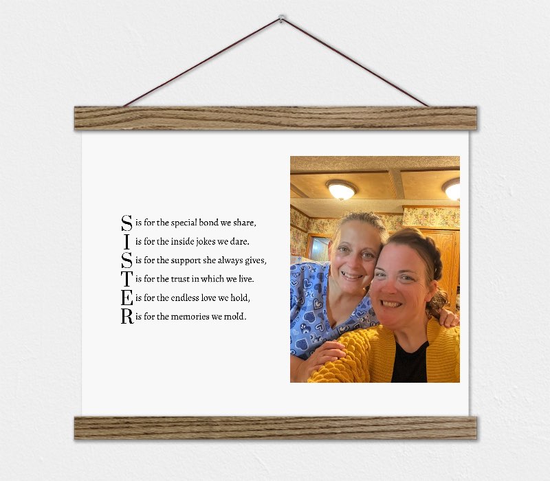 Framed Sister Acrostic Poem with Photo - Gift for Sister