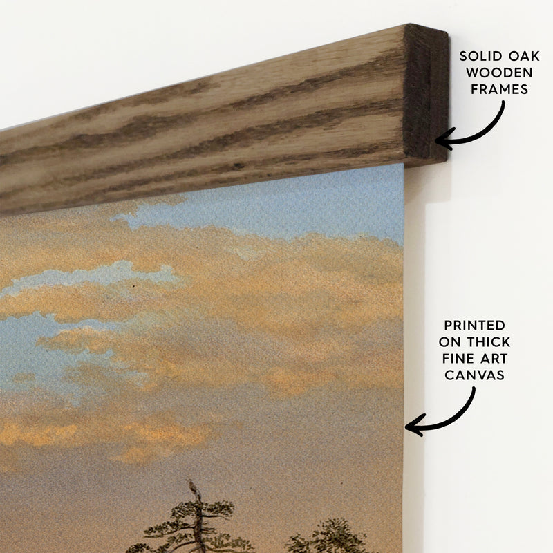 Large Nature Canvas Art - Wood Framed Canvas Art - California Sunset