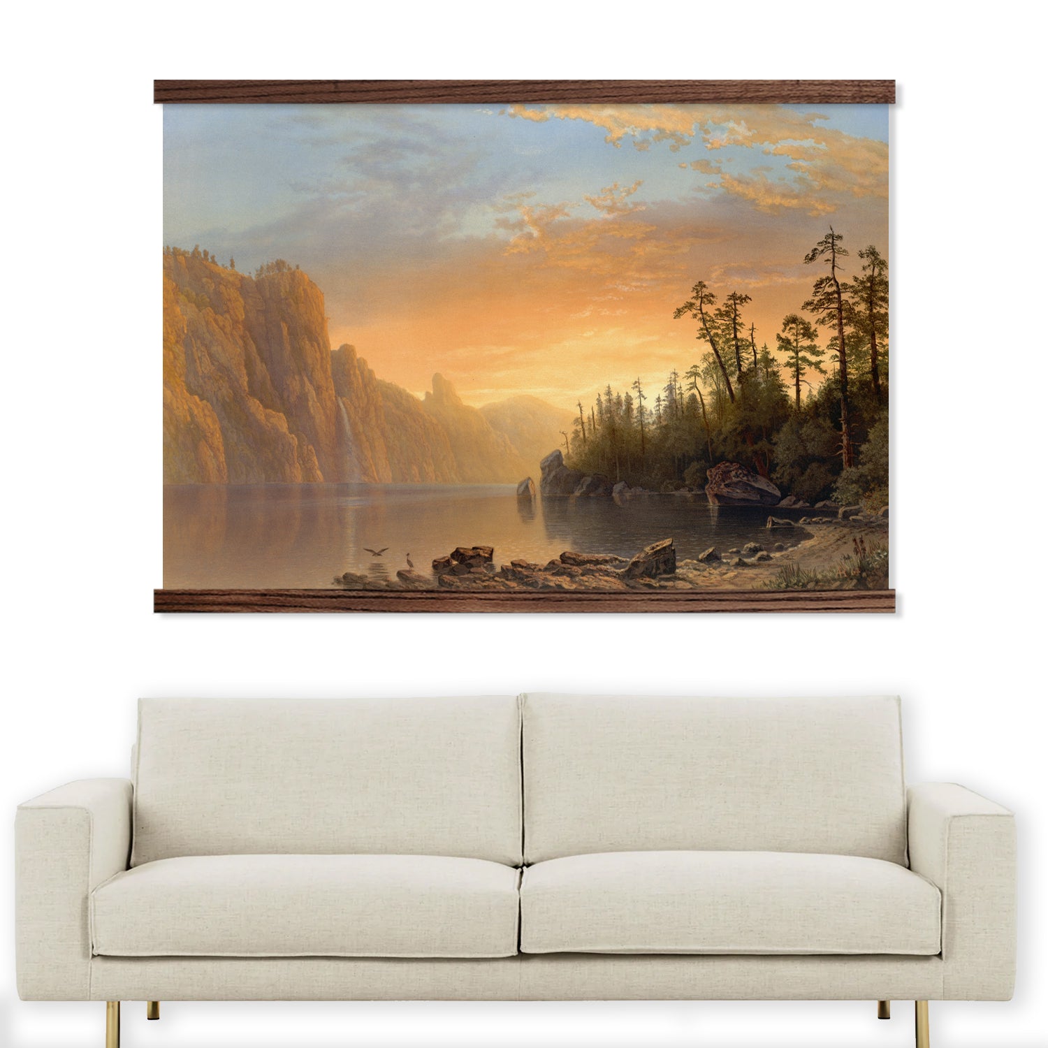 Large Nature Canvas Art - Wood Framed Canvas Art - California Sunset