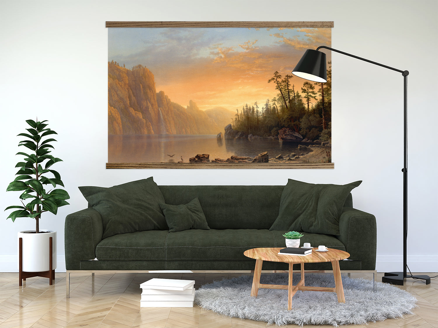 Large Nature Canvas Art - Wood Framed Canvas Art - California Sunset