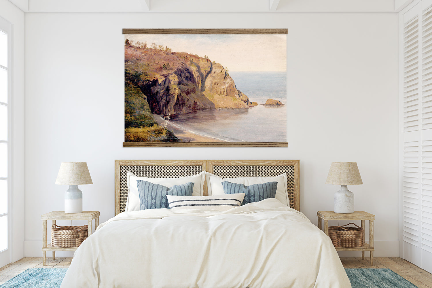 Canadian Coast Beige Landscape Art Extra Large Canvas Wall Art