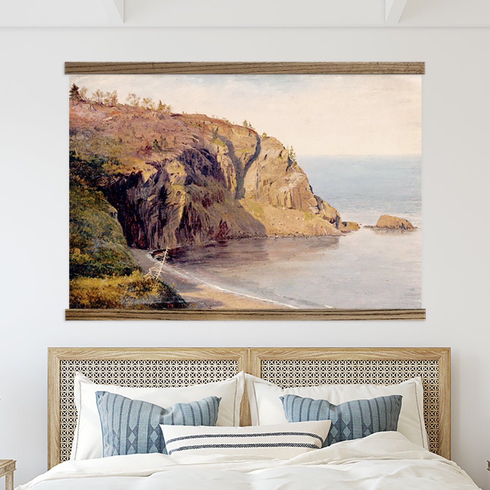 Canadian Coast Beige Landscape Art Extra Large Canvas Wall Art