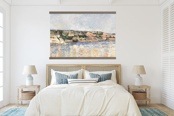 Cezanne Village By the Sea- Extra Large Wall Art- Hanging Tapestry