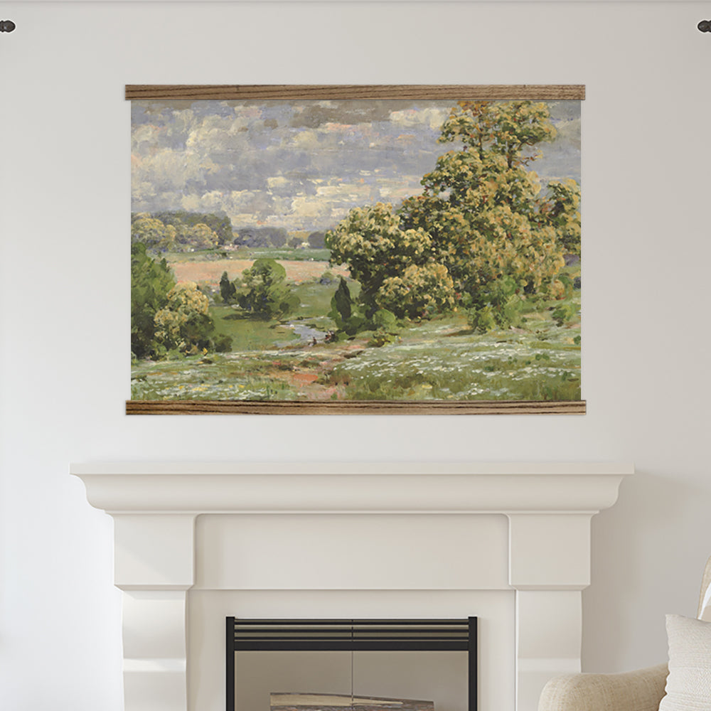 Large Canvas Print of Chestnut Trees Landscape