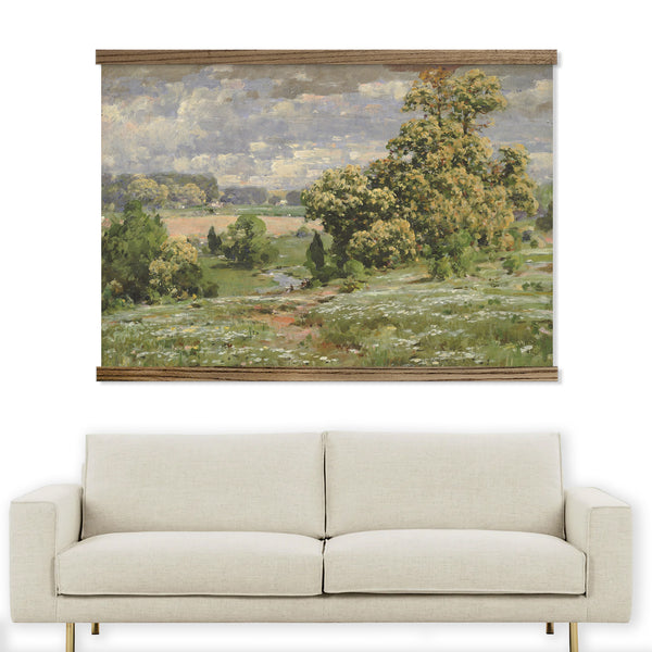 Large Canvas Print of Chestnut Trees Landscape