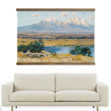 Vintage Mountain Painting of Colorado Spanish Peaks - Art for Huge Wall