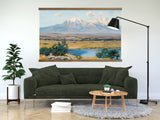 Vintage Mountain Painting of Colorado Spanish Peaks - Art for Huge Wall