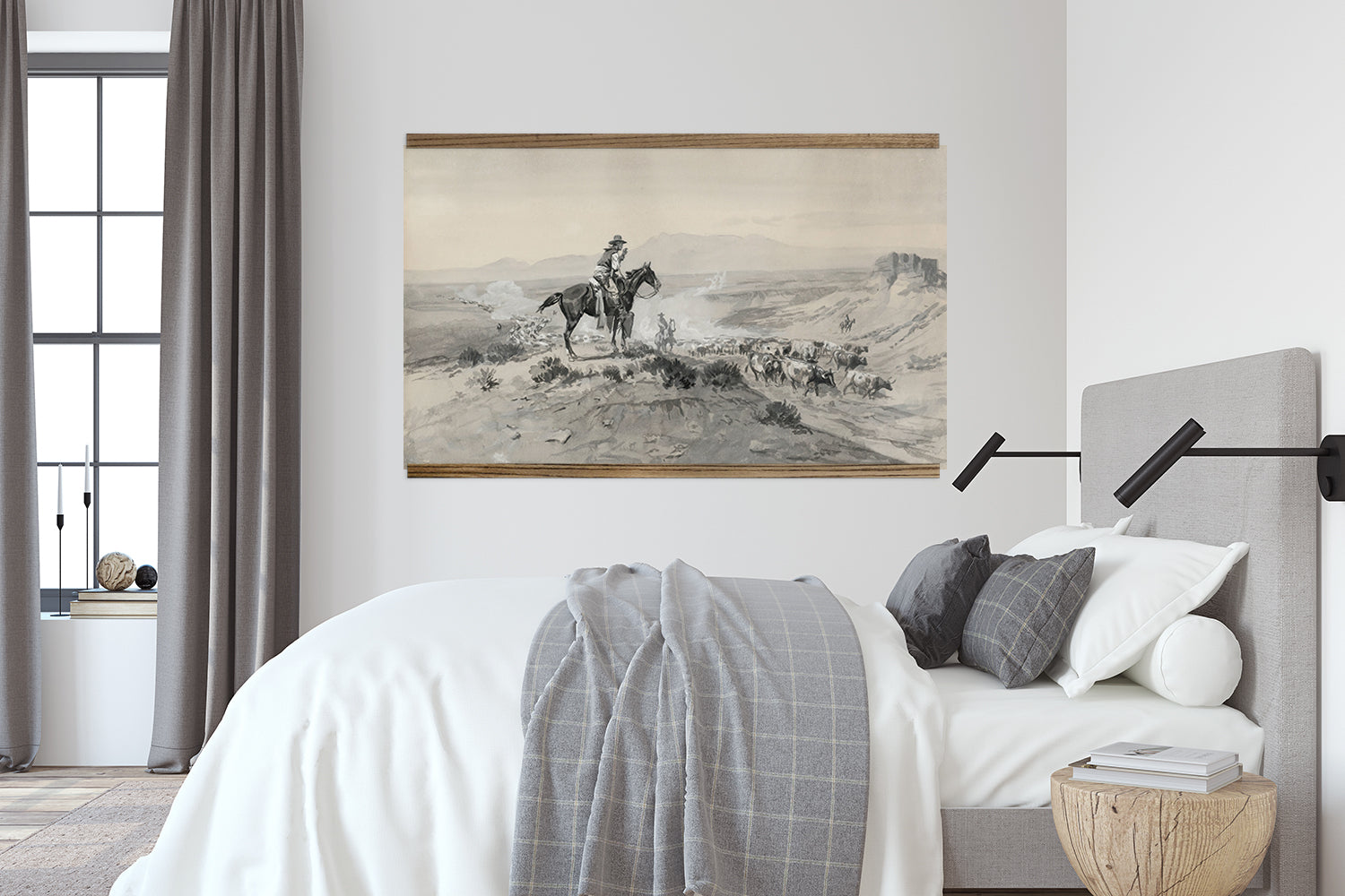Cowboy Trail Boss Western Tapestry Art