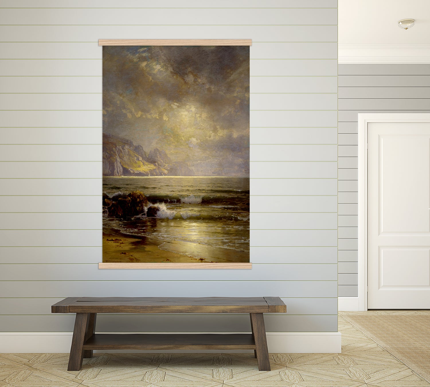 Hanging Tapestry- Dark Seaside Framed Wall Art