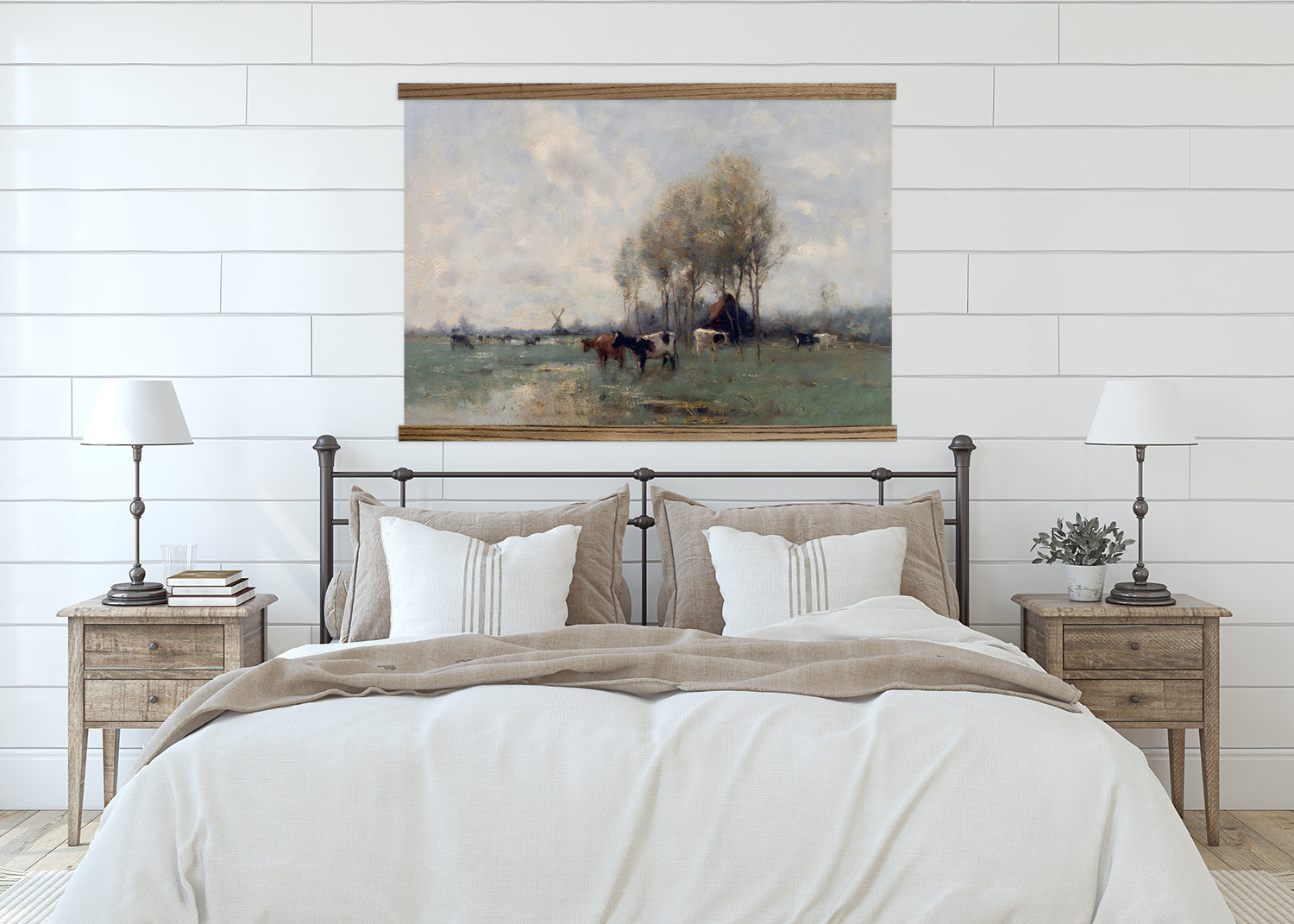 Cow Art Landscape Tapestry- Dutch Cows Hanging Tapestry
