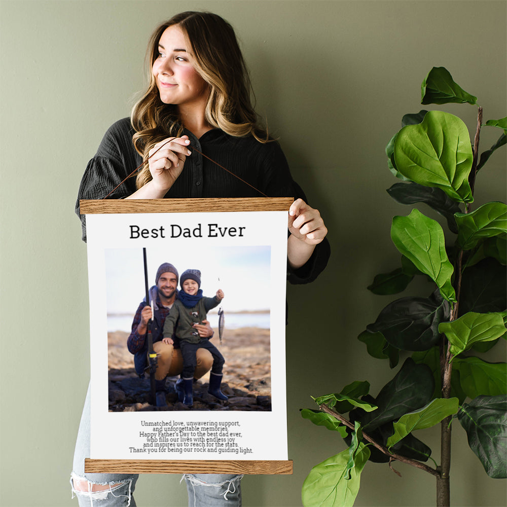 Father's Day Photo Canvas - Best Dad Ever -Gift Idea for Dad