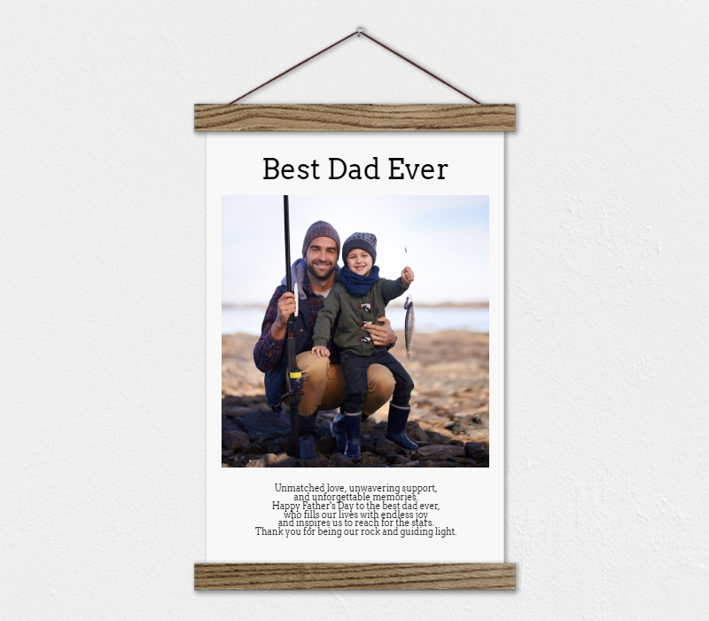 Father's Day Photo Canvas - Best Dad Ever -Gift Idea for Dad