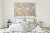 Huge Hanging Canvas- Field of Flowers - Extra Large Wall Art- Watercolor Canvas Wall Hanging