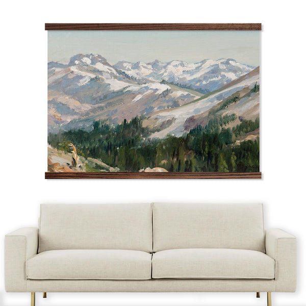 Living Room Large Canvas Wall Art - First Snow in the Mountains