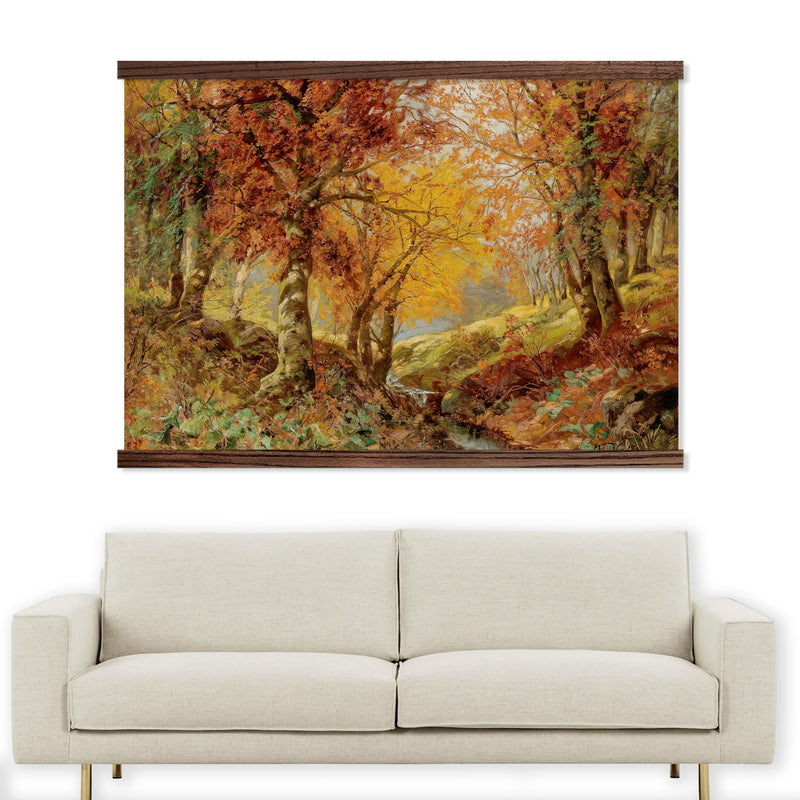 Forest Glade in the Fall - Large Wall Decor for Living Room