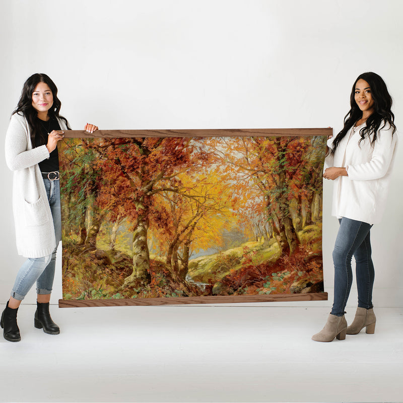 Forest Glade in the Fall - Large Wall Decor for Living Room