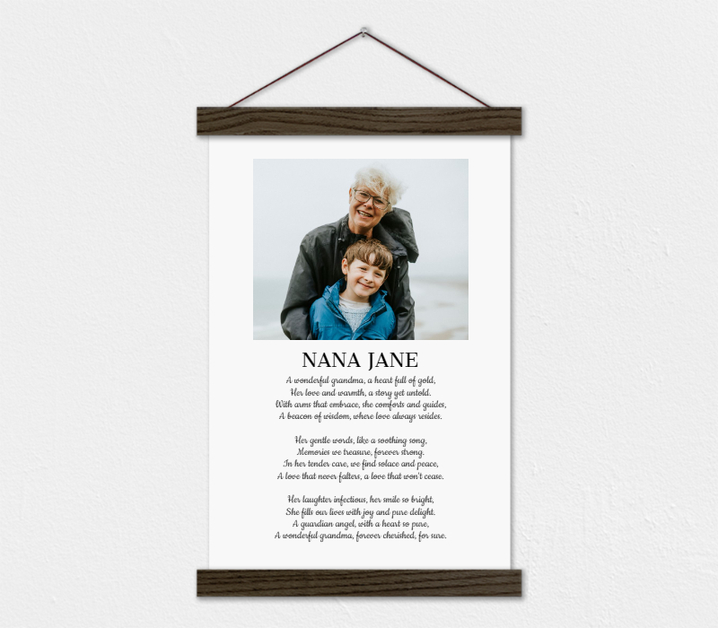 Gift for Grandma - Photo Canvas and Poem