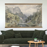 Green Landscape - Extra Large Canvas Print with Wood Frame