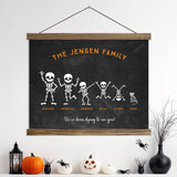 $29.95 Flash Deal - Skeleton Family 18x24" Canvas with Wood Hanger Frame