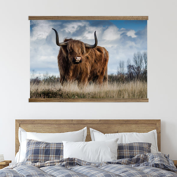 Highland Cow Large Canvas Wall Art