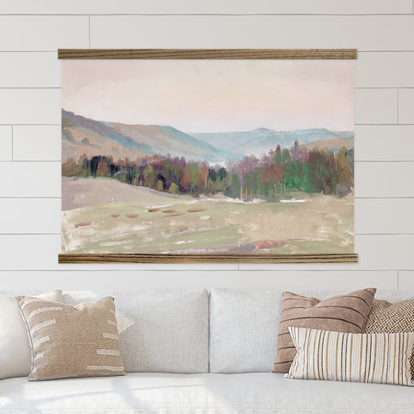 Highland Landscape Painting - Oversized Earthy Tones Wall Art Print