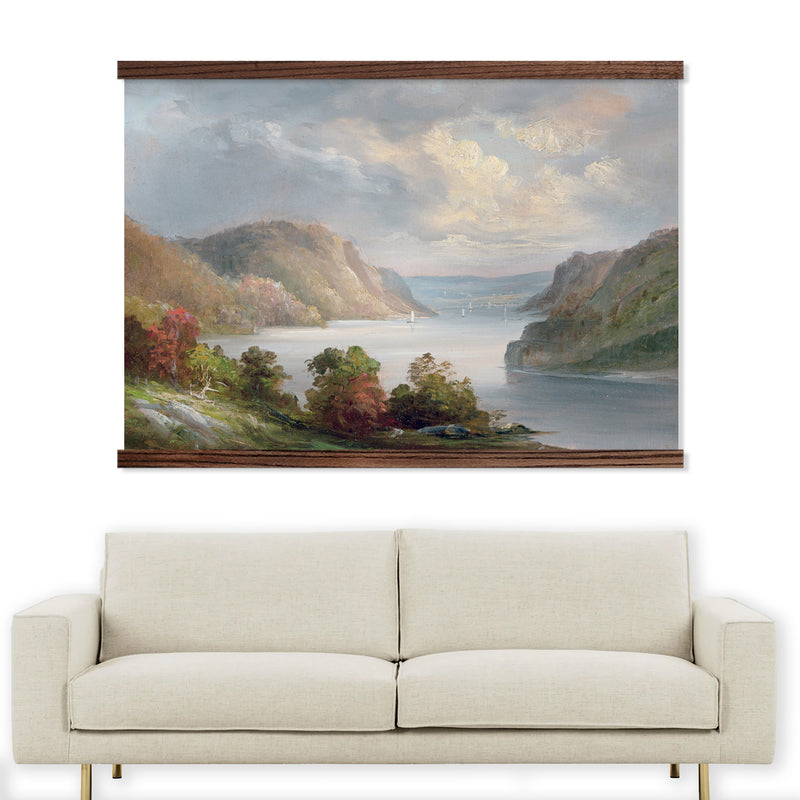 Large Nature Canvas Prints - Hudson River in the Fall -Cabin Art