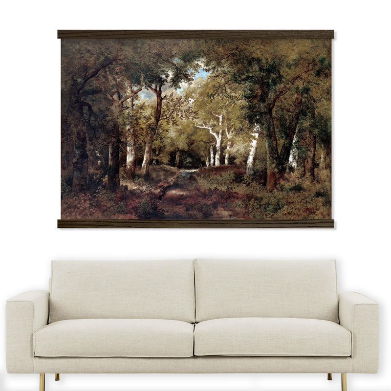 In the Forest Moody Dark Large Wall Canvas Art