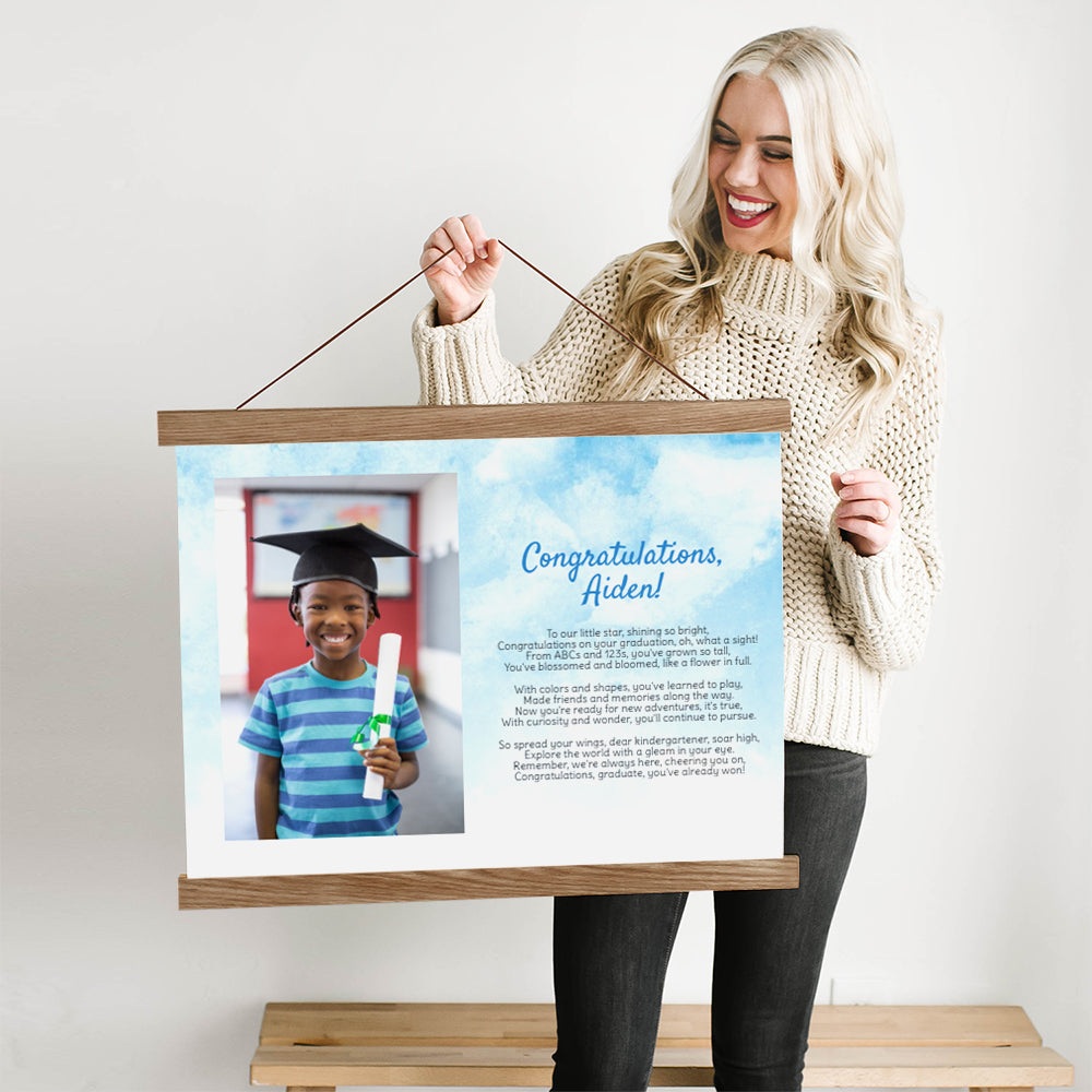 Kindergarten Graduation Gift - Custom Poem and Photo Canvas