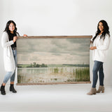 Lake Marsh Painting - Vintage Water Landscape Largest Wall Art