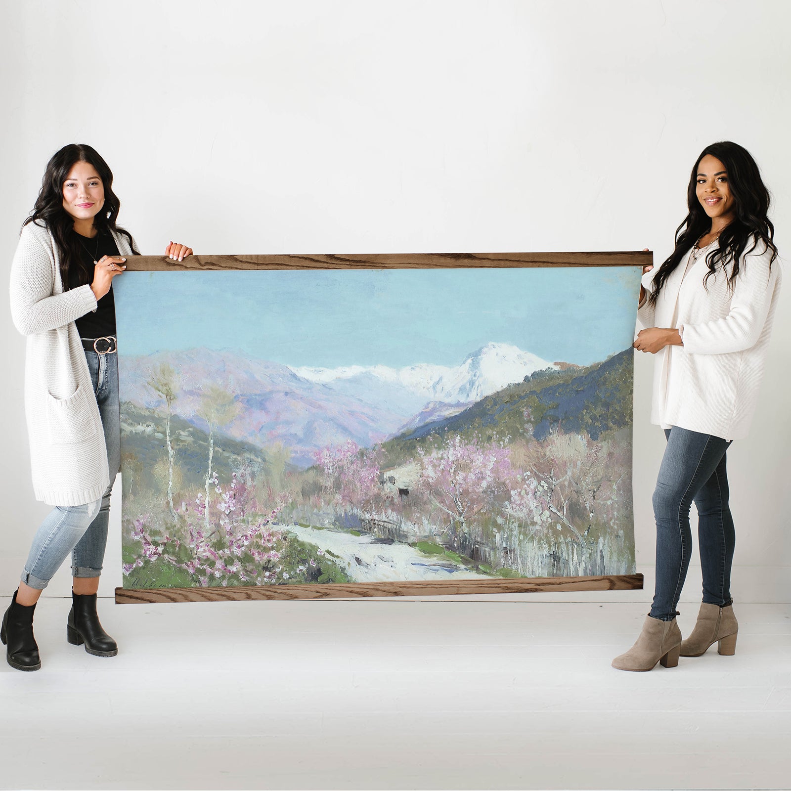 HUGE Hanging Canvas Tapestry- Levitan Spring Mountains